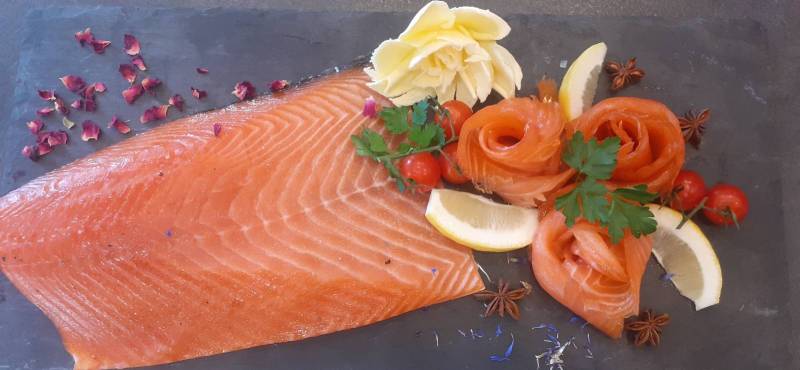 Commander du Saumon fumé Maison chez un traiteur dans l'Eure et la Seine Maritime